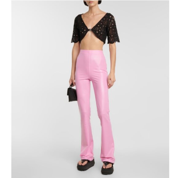 ROTATE Milandran Crochet Cotton-Blend Top - Picture 6 of 12